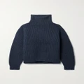 Anine Bing - Sydney Ribbed-knit Turtleneck Sweater - Navy - x small