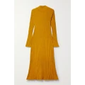Proenza Schouler - Ribbed-knit Midi Dress - Gold - small