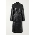 Mackage - Adriana Double-breasted Belted Leather Trench Coat - Black - medium