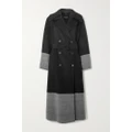 Joseph - Merton Belted Double-breasted Two-tone Wool Coat - Black - FR34
