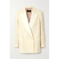 Etro - Double-breasted Cotton And Wool-blend Jacquard Blazer - Ivory - IT46