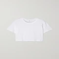 LESET - Cropped Slub Cotton-jersey T-shirt - White - x large