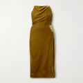 Proenza Schouler - Twisted Open-back Velvet Gown - Yellow - US12