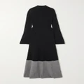 Joseph - Color-block Ribbed Wool And Cashmere-blend Maxi Dress - Black - medium