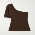 Citizens of Humanity - + Net Sustain Savannah One-shoulder Ribbed Jersey Top - Brown - x small