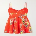 Zimmermann - Alight Shirred Floral-print Linen Mini Dress - 0