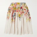 Zimmermann - + Net Sustain Alight Floral-print Linen Skirt - Ivory - 0