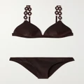 Zimmermann - August Embellished Triangle Bikini - Chocolate - 1 A/B