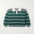 &Daughter - + Net Sustain Edith Striped Wool Polo Sweater - Gray - medium