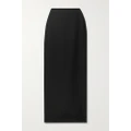 The Row - Bartelle Grain De Poudre Wool And Mohair-blend Maxi Skirt - Black - US2