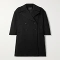 GOLDSIGN - The Cocoon Double-breasted Wool-blend Felt Coat - Black - x small