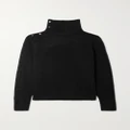 Proenza Schouler - Button-detailed Cashmere-blend Turtleneck Sweater - Black - x small