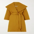 Another Tomorrow - + Net Sustain Belted Padded Organic Cotton Coat - Gold - x small