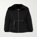 Fusalp - Clea Belted Faux Fur-trimmed Softshell And Stretch-jersey Ski Jacket - Black - FR36