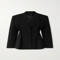 Givenchy - Pleated Wool-twill Blazer - Black - FR38