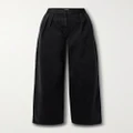 Tibi - Stella Pleated Low-rise Wide-leg Jeans - Black - 24