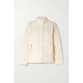 Burberry - Embroidered Quilted Padded Recycled Shell Jacket - Cream - S