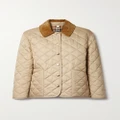 Burberry - Reversible Corduroy-trimmed Quilted Shell And Checked Cotton Jacket - Beige - x small