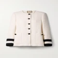 Gucci - Striped Cotton-blend Tweed Blazer - Cream - IT40