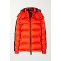 Moncler Genius - + Adidas Originals Alpback Hooded Quilted Padded Shell-jacquard Jacket - Orange - 0