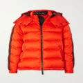 Moncler Genius - + Adidas Originals Alpback Hooded Quilted Padded Shell-jacquard Jacket - Orange - 1