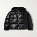 Stella McCartney - + Net Sustain Hooded Quilted Padded Vegetarian Leather Jacket - Black - IT36