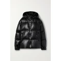 Stella McCartney - + Net Sustain Hooded Quilted Padded Vegetarian Leather Jacket - Black - IT40