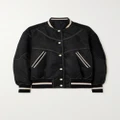 Givenchy - Suede-paneled Padded Shell Bomber Jacket - Black - FR40