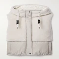 Brunello Cucinelli - Hooded Shell-trimmed Wool-blend Fleece Down Ski Vest - Off-white - IT44