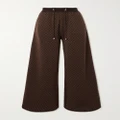 Balmain - Striped Wool-blend Jacquard Wide-leg Pants - Brown - FR40