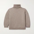 The Row - Elu Oversized Alpaca And Silk-blend Turtleneck Sweater - Taupe - x small