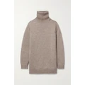 The Row - Elu Oversized Alpaca And Silk-blend Turtleneck Sweater - Taupe - small