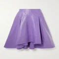 Bottega Veneta - Asymmetric Paneled Leather Midi Skirt - Purple - IT36