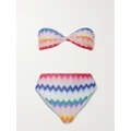 Missoni - Mare Striped Metallic Crochet-knit Bikini - Multi - IT38