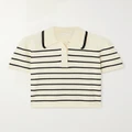 Zimmermann - Matchmaker Striped Knitted Polo Shirt - Cream - 2