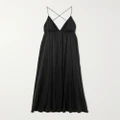 Zimmermann - Open-back Gathered Silk Maxi Dress - Black - 1
