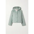 Gucci - Hooded Padded Cotton-blend Jacquard Coat - Blue - IT36