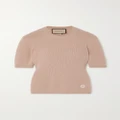 Gucci - Embellished Cashmere Sweater - Pastel pink - S
