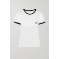 Loewe - Anagram Embroidered Cotton-jersey T-shirt - White - medium