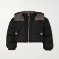 Balmain - Convertible Hooded Printed Quilted Shell Ski Jacket - Black - FR38