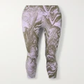 adidas by Stella McCartney - Truepurpose Optime Printed Recycled-stretch Jersey 7/8 Leggings - Purple - small