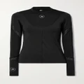 adidas by Stella McCartney - Truepurpose Perforated Printed Stretch Recycled Top - Black - x small