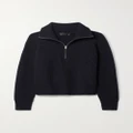 Nili Lotan - Garza Ribbed Cashmere Half-zip Sweater - Navy - x small