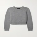 Nili Lotan - Poppy Cropped Brushed Cashmere Sweater - Gray - x small