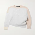 Proenza Schouler - Asymmetric Color-block Brushed-knit Sweater - Gray - medium