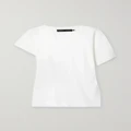 Proenza Schouler - Asymmetric Cotton-blend Jersey T-shirt - White - medium