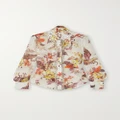 Zimmermann - Matchmaker Crystal-embellished Floral-print Linen And Silk-blend Shirt - Ivory - 0