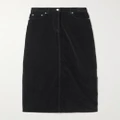GANNI - + Net Sustain Organic Cotton-blend Corduroy Maxi Skirt - Black - EU 44