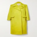 Valentino Garavani - Oversized Double-breasted Llama And Wool-blend Coat - Yellow - IT40
