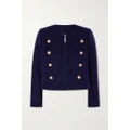 L'AGENCE - True Button-embellished Wool-blend Blazer - Navy - US4